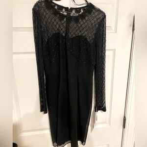 “Papell Boutique Evening” dress. Size 12, Black, sequins